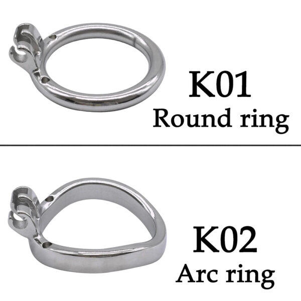 Vagina Shape Sissy Flat Metal Chastity Cage with Urinal Hole — product image 5