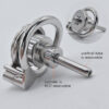 Stainless Steel Flat Inverted Chastity Cage with Cylinder – Type B — product image 2