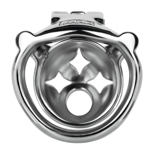 Small Metal Chastity Cage with Black or Pink Soft Pussy Catheter — product image 11