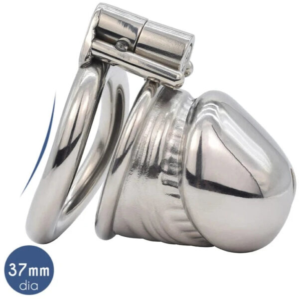 Metal Small Penis Chastity Cage with PU Strap — product image 3