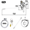 Sleek Inverted Chastity Cage with Removable Soft Silicone Catheter — image 2 Sleek Inverted Chastity Cage with Removable Soft Silicone Catheter — product image 2