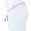 Soft Silicone Strap for Chastity Cages – Light Pink & Black — product image 5