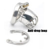 Stainless Steel Spiked Cock Cage with Anti-drop Loop Penis Ring — product image 2