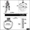Flat Metal Chastity Cage with Strap and Catheter — product image 2