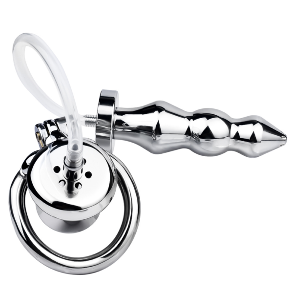 Urethral Inverted Chastity Cage with Detachable Beaded Anal Plug — product image 22