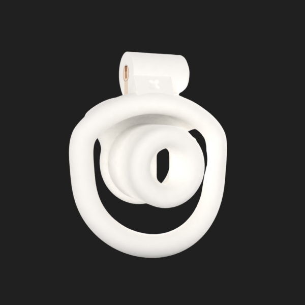 Tiny Inverted Chastity Cage with 4 Cock Rings — product image 7