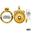 Gold Sunflower Tiny Chastity Cage — product image 3