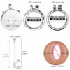 Detachable Small Pussy Flat Chastity Cage with Catheter — product image 3