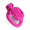 Rose Flat Chastity Cage with 4 Rings – Black / Pink / White — product image 16