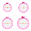 Lightweight Hard Resin Chastity Cage – Black & Pink — product image 9