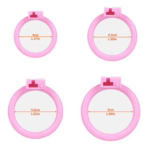 Lightweight Hard Resin Chastity Cage – Black & Pink — product image 9