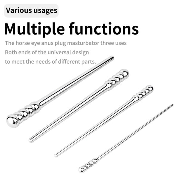 Metal Urethral Dilator Anal Plug Multiuse Horse Eye Stick & Butt Plug — product image 3