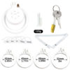NEW Resin Flat Chastity Cage Set – White — product image 6