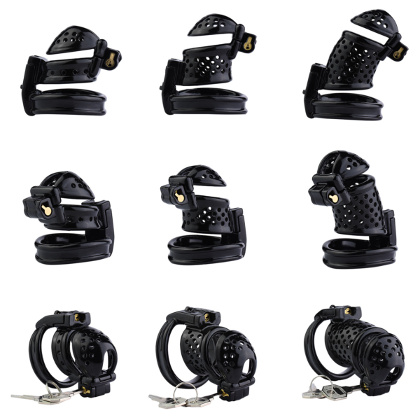 Dual-Lock 3D Printed Resin Chastity Cage with Removable Cap — product image 3