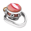 Vagina Shape Sissy Flat Metal Chastity Cage with Urinal Hole — product image 1