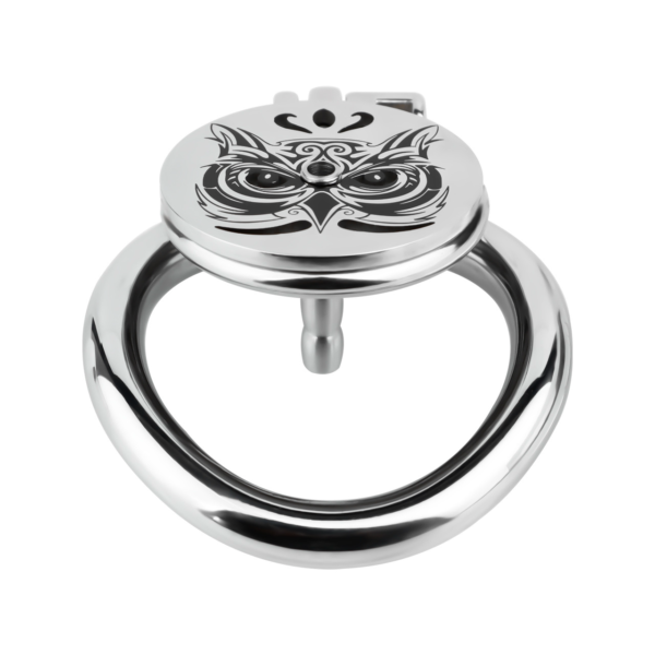 Midnight Owl Flat Chastity Cage with Removable Metal Catheter — product image 5
