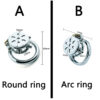 Spiked Flat Chastity Cage with Arc / Round Ring and Screws — product image 2