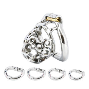 Spiked Chastity Cage – Adjustable Small Metal Cock Cage — product image 1