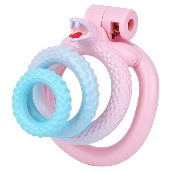 Fantasy Snake Chastity Cage – Light Pink & Blue Gradient — product image 4