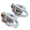 Flat Inverted Chastity Cage with Removable Stainless Steel Urethral Catheter — product image 5