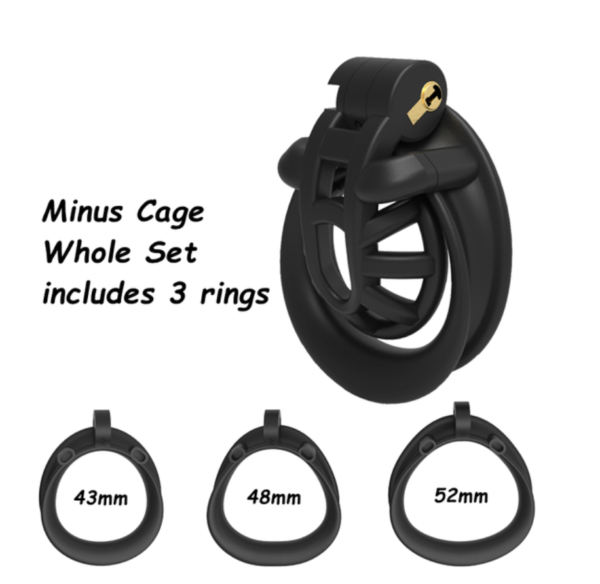 Positive / Negative Resin Chastity Cage Set – Minus / Plus Chastity Device — image 3 Positive / Negative Resin Chastity Cage Set – Minus / Plus Chastity Device — product image 3