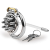 Flat Metal Chastity Cages with Removable Spikes — product image 2