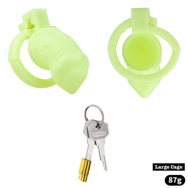 Versatile Resin Chastity Cage with Built-in Adjustable Ring and Detachable Butt Plug — product image 36