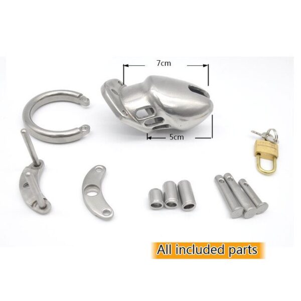 Matte Stainless Steel Chastity Cage – Long / Short Cage — product image 3