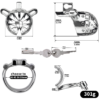 Men’s Stainless Steel PA Locking Chastity Cage — product image 2
