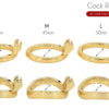 Curved Metal Gold Chastity Cage — product image 3
