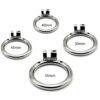 Short chastity cage in Stainless Steel with holes — product image 9