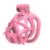 Pink Resin Chastity Cage with Detachable Soft Spikes — product image 6