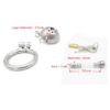 Stainless Steel Round Cock Cage with Urinary Catheter — product image 9