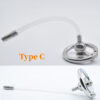 Flat Disc Inverted Chastity Cage with Steel Ball and Urethral Plug — product image 4