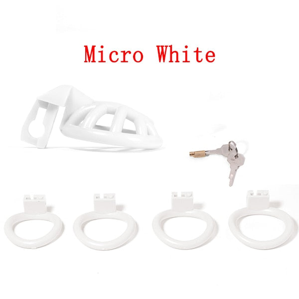 Pink Small Sissy Chastity Cage With 4 Base Rings – Micro / Negative / Stub — product image 17