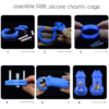 Soft Silicone Chastity Cage with Strap – Large / Small Size – Multicolor — product image 6