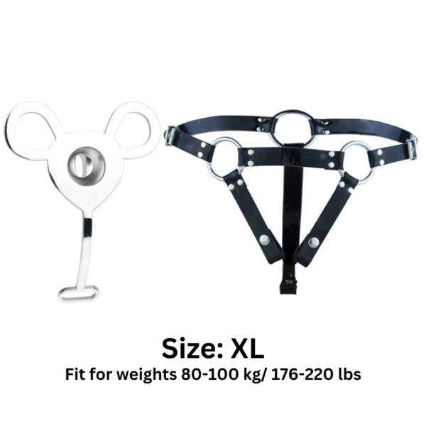 Tiny Inverted Chastity Cage with PU Belt — product image 14