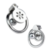 Flat Inverted Chastity Cage with Metal Ball Plug — product image 1
