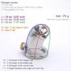 Metal Chastity Cage with Removable Urethral Insert — product image 4