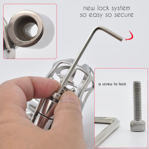 Metal Small Penis Chastity Cage with PU Strap — product image 7