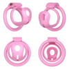 Lightweight Hard Resin Chastity Cage – Black & Pink — product image 7