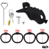 Soft Silicone Chastity Cage with Invisible Lock and 4 Base Rings — product image 19