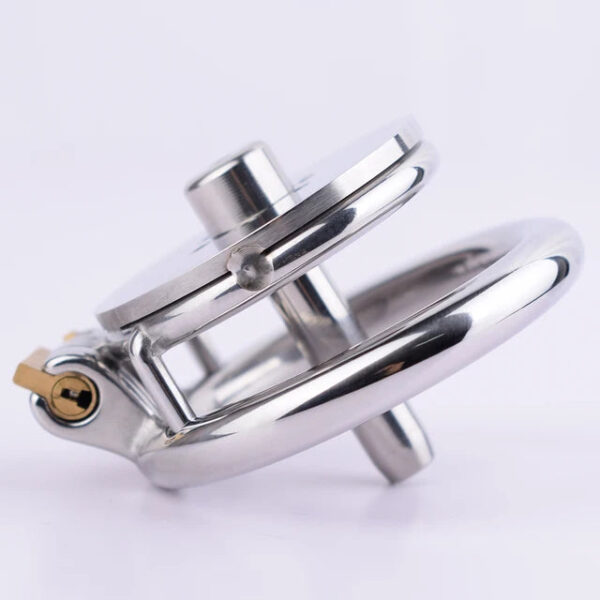 Detachable Small Pussy Flat Chastity Cage with Catheter — product image 14