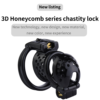 Dual-Lock 3D Printed Resin Chastity Cage with Removable Cap — product image 9