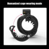 Double-Locked Black Resin Chastity Cage with Removable Cap and Spikes — product image 9