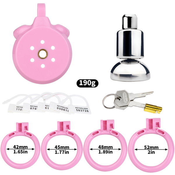 Detachable Flat Inverted Chastity Cage with Strap — product image 30