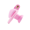 Heart-Shaped Flat & Inverted Chastity Cage – Black / Pink — product image 5