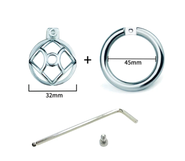 Stainless Steel Urethral Chastity Cage with Removable Metal Tube — product image 13