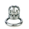 Short chastity cage in Stainless Steel with holes — product image 4
