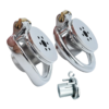 Flat Inverted Chastity Cage with Removable Stainless Steel Urethral Catheter — product image 1